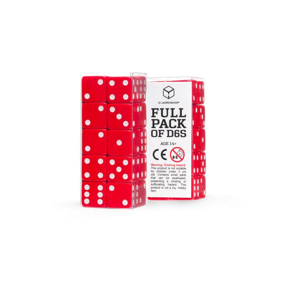 Q Workshop Dice Set Full Pack D6 Red (20) 5907699498475