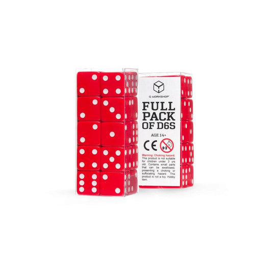 Q Workshop Dice Set Full Pack D6 Red (20) 5907699498475