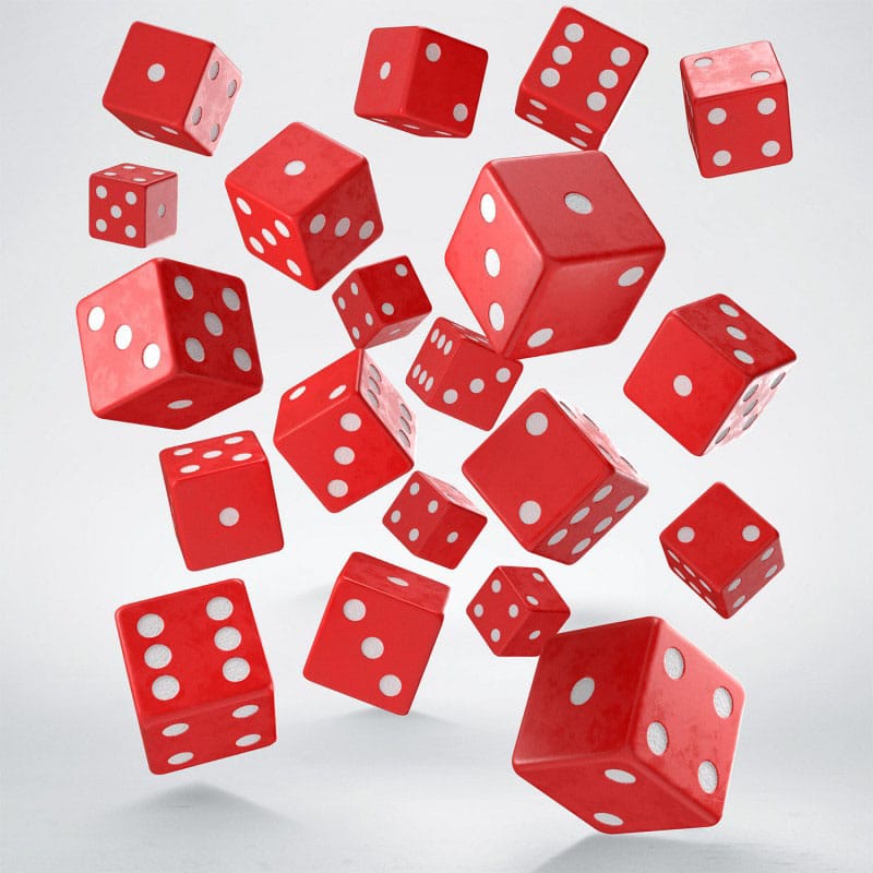 Q Workshop Dice Set Full Pack D6 Red (20) 5907699498475