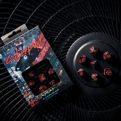 Cyberpunk Edition Dice Set Blood over Chrome (7) 5907699494972