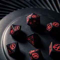 Cyberpunk Edition Dice Set Blood over Chrome (7) 5907699494972