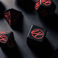 Cyberpunk Edition Dice Set Blood over Chrome (7) 5907699494972