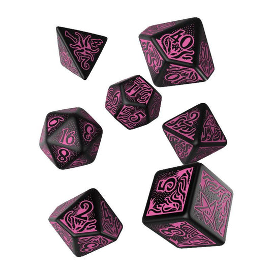 Call of Cthulhu 7th Edition Dice Set Black & Magenta (7) 5907699495986
