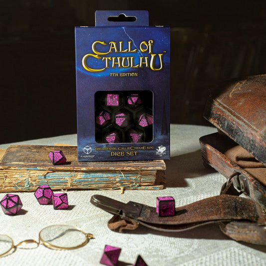 Call of Cthulhu 7th Edition Dice Set Black & Magenta (7) 5907699495986