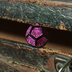Call of Cthulhu 7th Edition Dice Set Black & Magenta (7) 5907699495986