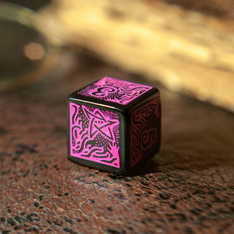 Call of Cthulhu 7th Edition Dice Set Black & Magenta (7) 5907699495986