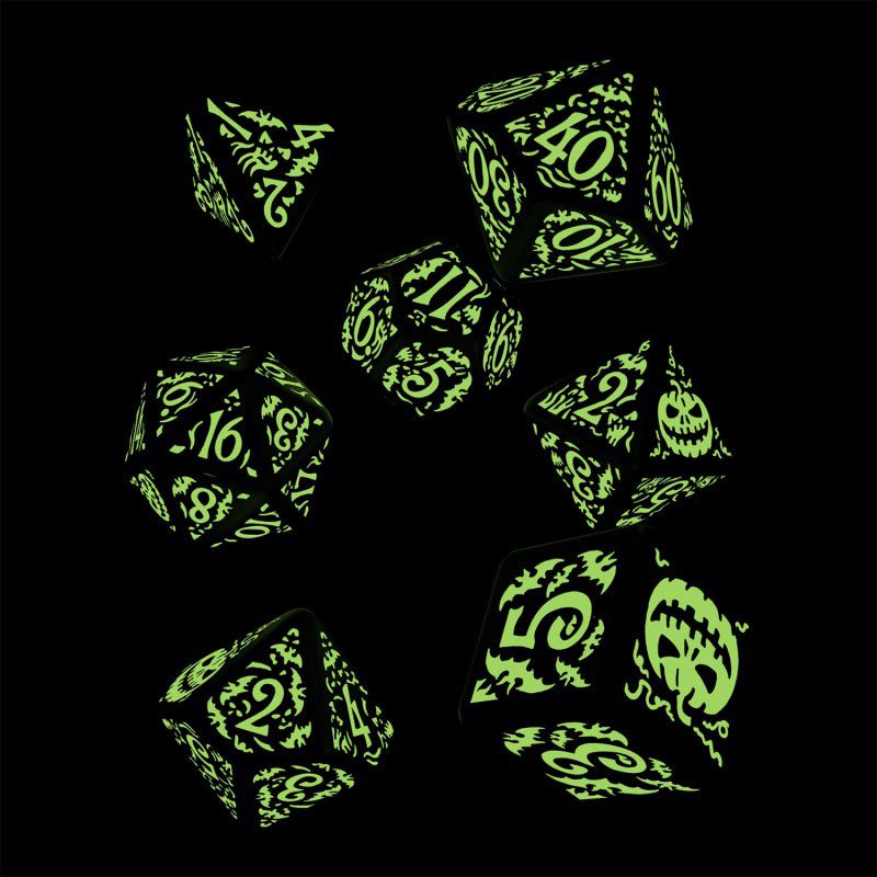 Halloween Dice Set Pumpkin Jack O'Lantern (7) 5907699496327