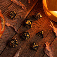 Halloween Dice Set Pumpkin Jack O'Lantern (7) 5907699496327