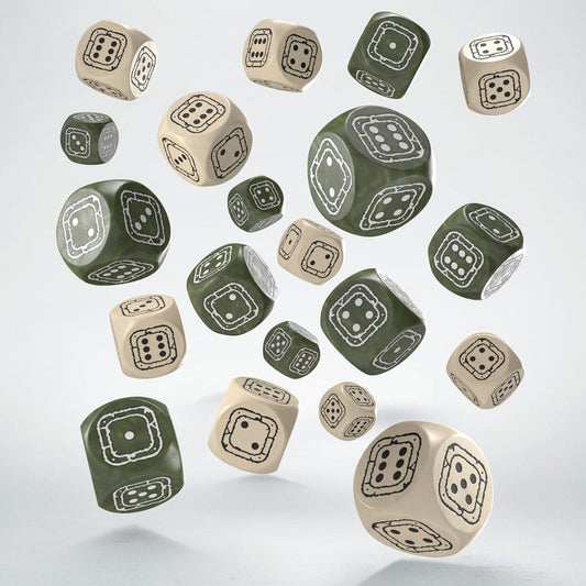 Fortress Compact D6 Dice Set Beige&Olive (20) 5907699497379