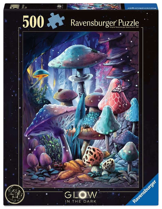 Ravensburger Glow-in-the-Dark Jigsaw Puzzle Moonlight Mushrooms (500 pieces) 4005555013860