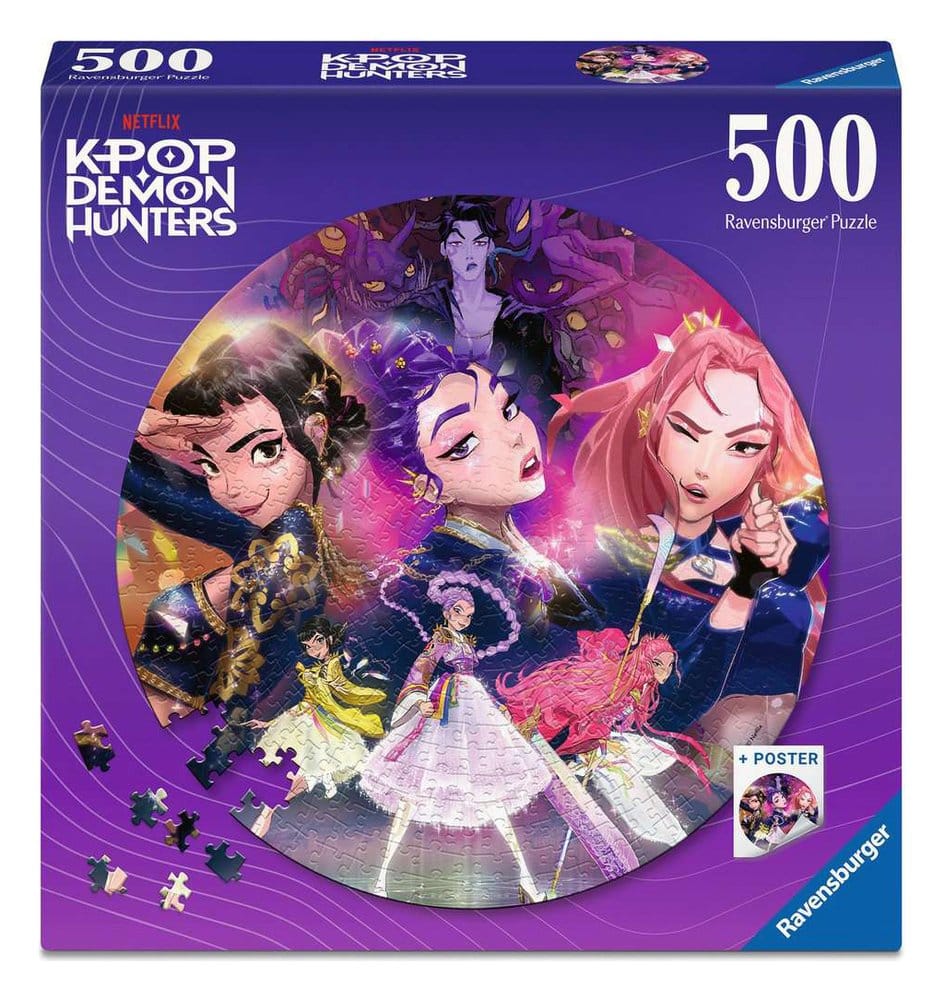 KPop Demon Hunters Round Jigsaw Puzzle For the fans! (500 Pieces) 4005555020523
