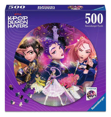 KPop Demon Hunters Round Jigsaw Puzzle For the fans! (500 Pieces) 4005555020523