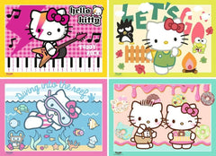 Hello Kitty Puzzle 4-Pack Let's Go, Hello Kitty! (4x100 Pieces) 4005555041597