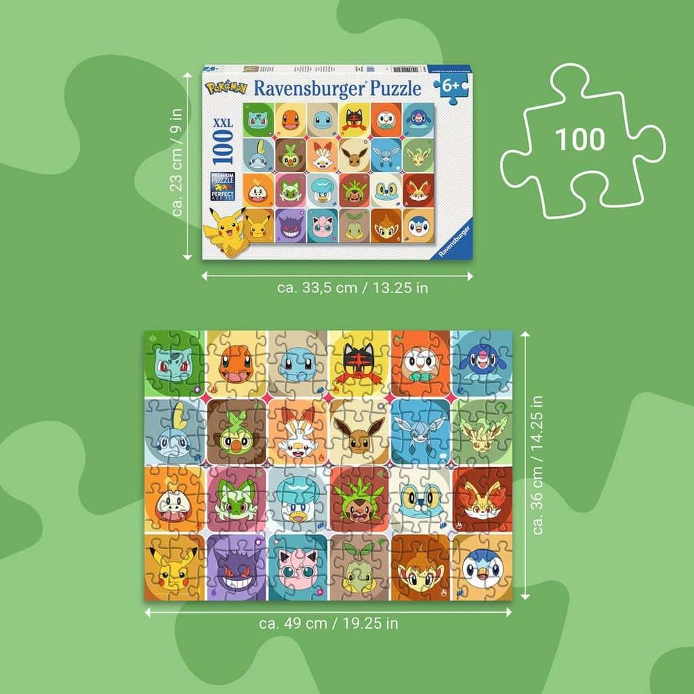 Pokémon Children's Jigsaw Puzzle Pokémon Faces (100 Pieces XXL) 4005555043201