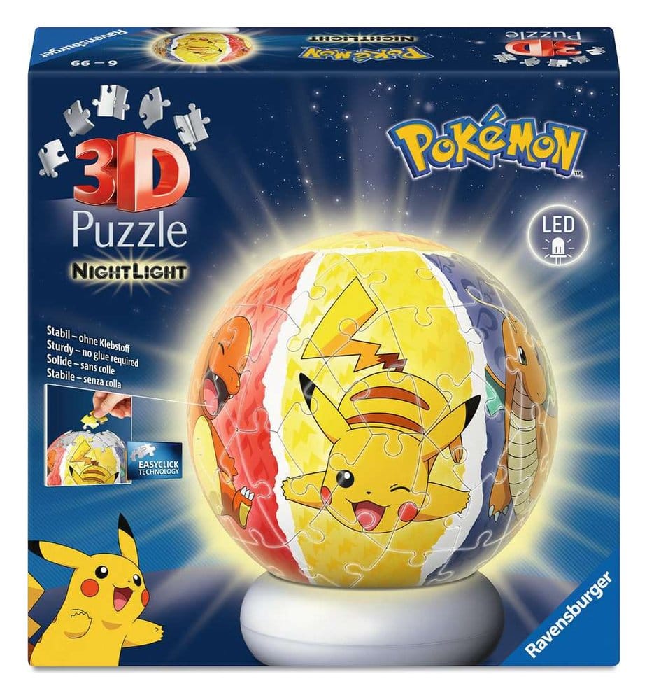 Pokémon 3D Jigsaw Puzzle Ball Nightlight (73 Pieces) 4005555080534