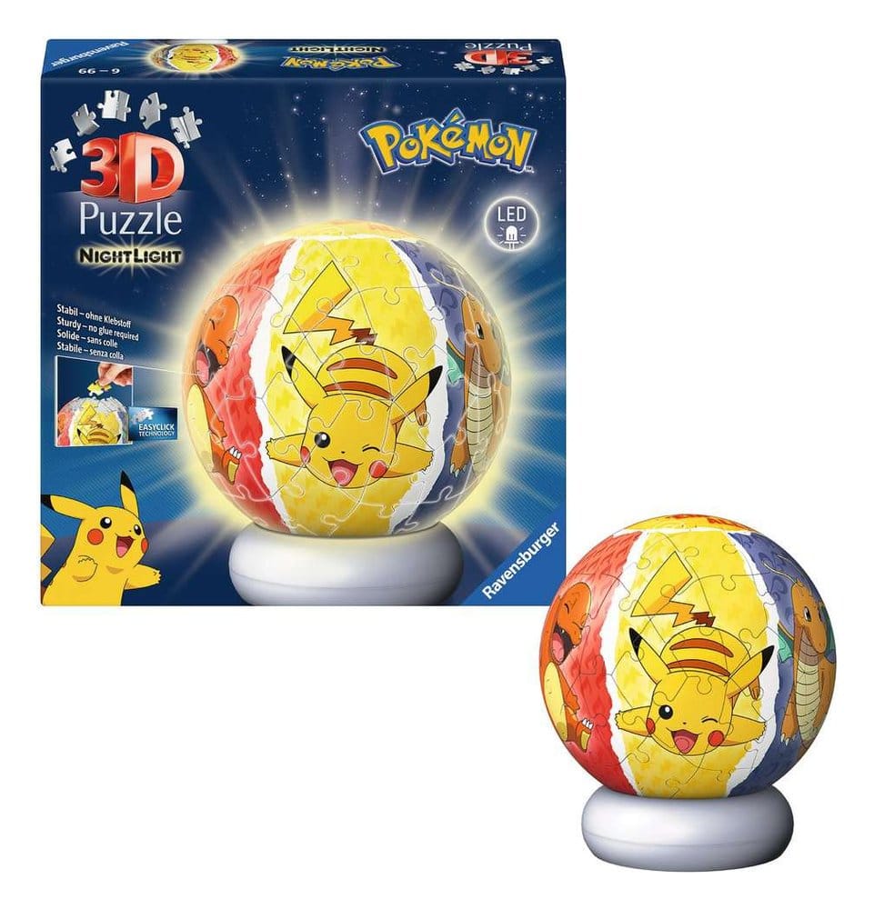 Pokémon 3D Jigsaw Puzzle Ball Nightlight (73 Pieces) 4005555080534