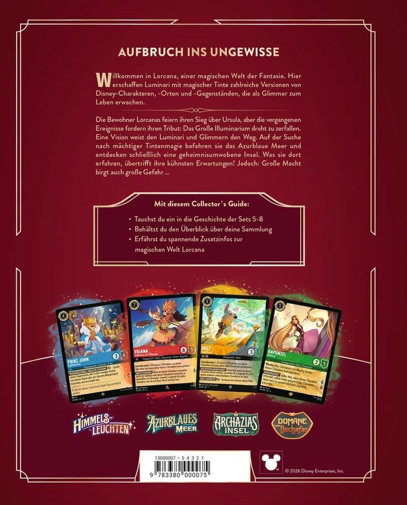 Disney Lorcana TCG Book The Official Collector's Guide: Sets 5-8 *German Version* 9783380000075