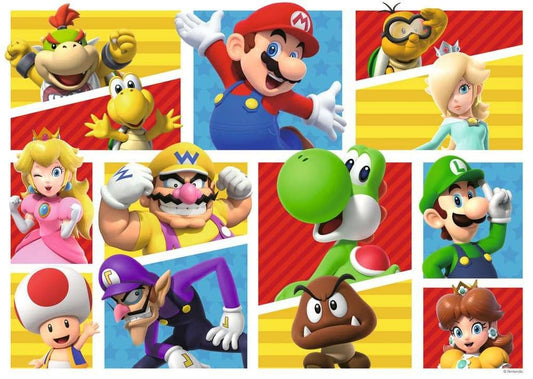 Super Mario Giant Floor Jigsaw Puzzle Mario's Friends and Foes (125 Pieces) 4005556056408