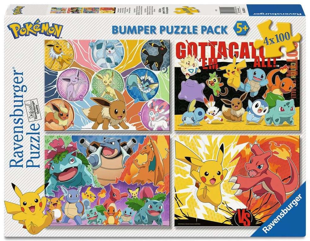 Pokémon Puzzle 4-Pack Pokémon Buddies (4x100 Pieces) 4005556056514
