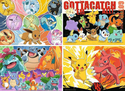 Pokémon Puzzle 4-Pack Pokémon Buddies (4x100 Pieces) 4005556056514