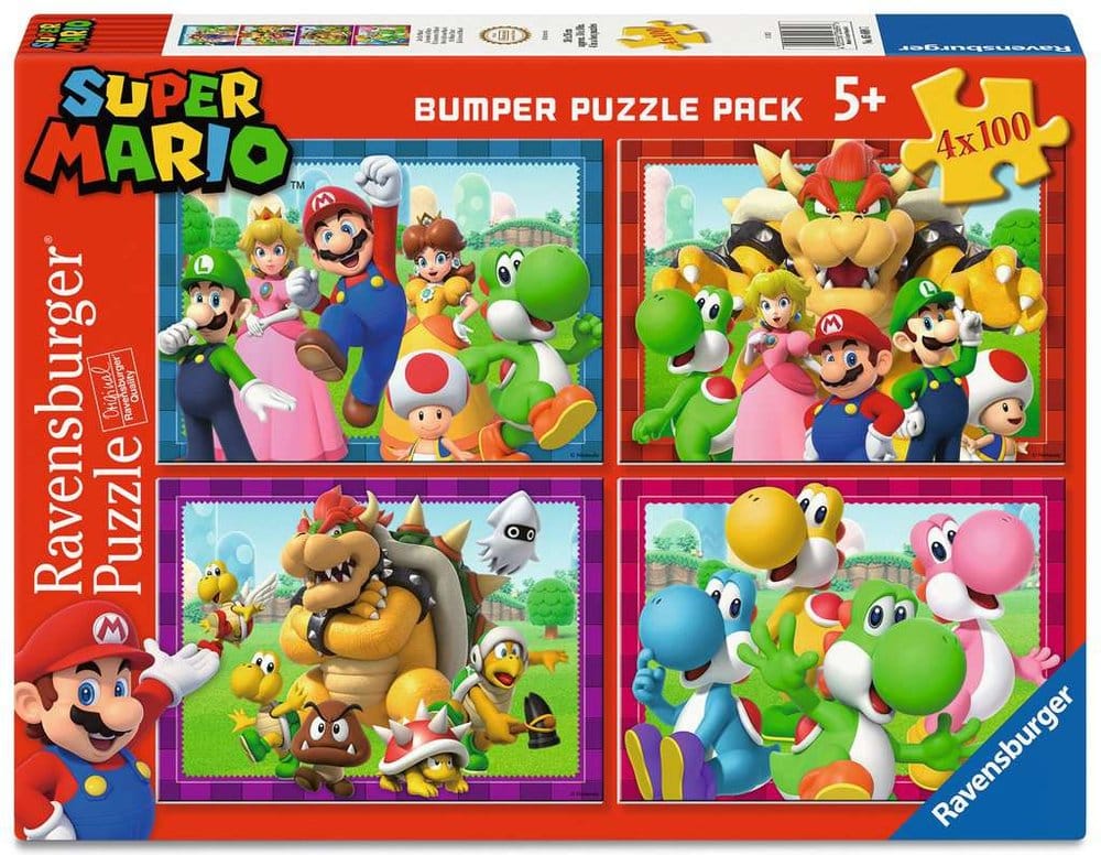 Super Mario Puzzle 4-Pack Time for Mario! (4x100 Pieces) 4005556056897