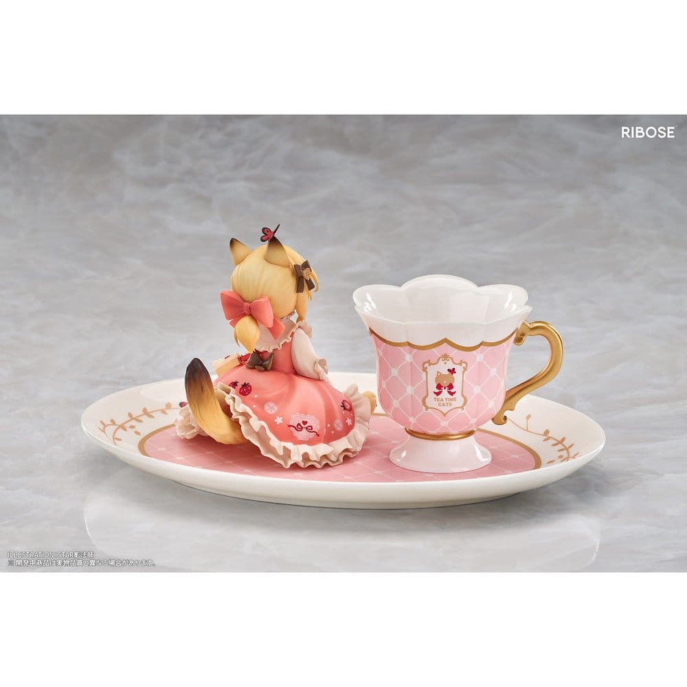 Original Character DLC Series PVC Figure Tea Time Cats Orange Cat 10 cm 6972228191348