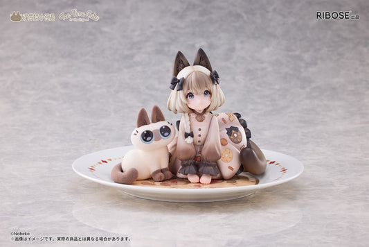 Decorated Life Collection PVC Statue Tea Time Cats x Siamese Cat Azuki-san Friendship Collaboration Exclusive Set 18 cm 6972228191355