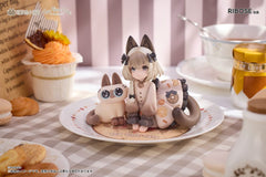 Decorated Life Collection PVC Statue Tea Time Cats x Siamese Cat Azuki-san Friendship Collaboration Exclusive Set 18 cm 6972228191355
