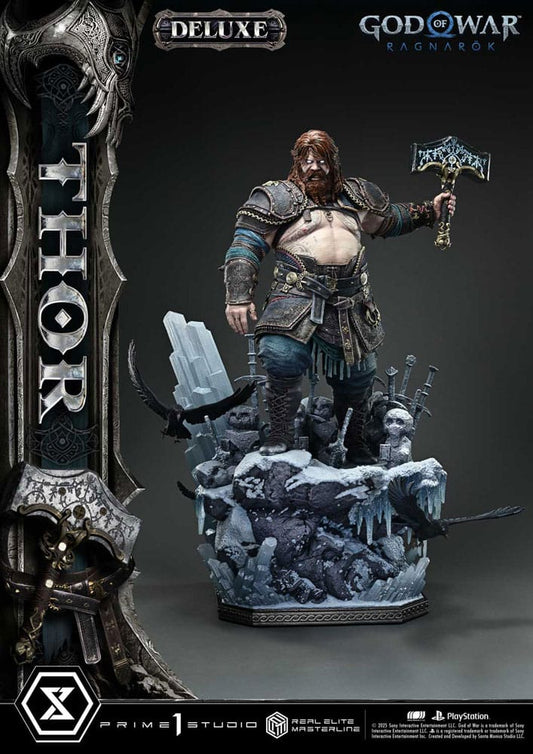 God of War: Ragnarök Real Elite Masterline Series Statue 1/3 Thor Deluxe Bonus Version 105 cm 4582647122018