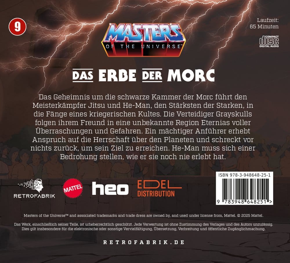 Masters of the Universe Radio Play CD Episode 9: Das Erbe der Morc *German Version* 9783948648251