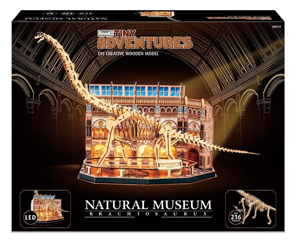 Revell Tiny Adventures Natural Museum 3D Wooden Puzzle Brachiosaurus Skeleton 58 cm 4009803006192
