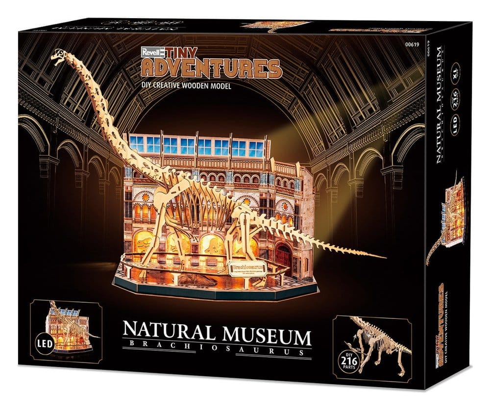 Revell Tiny Adventures Natural Museum 3D Wooden Puzzle Brachiosaurus Skeleton 58 cm 4009803006192