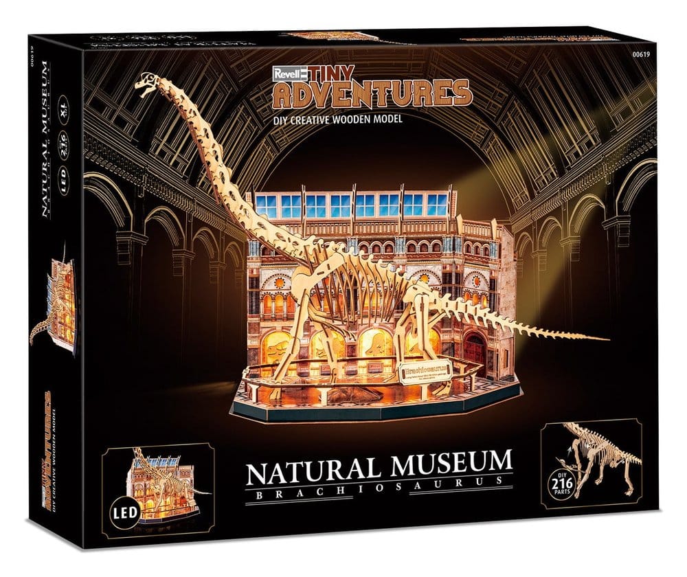 Revell Tiny Adventures Natural Museum 3D Wooden Puzzle Brachiosaurus Skeleton 58 cm 4009803006192
