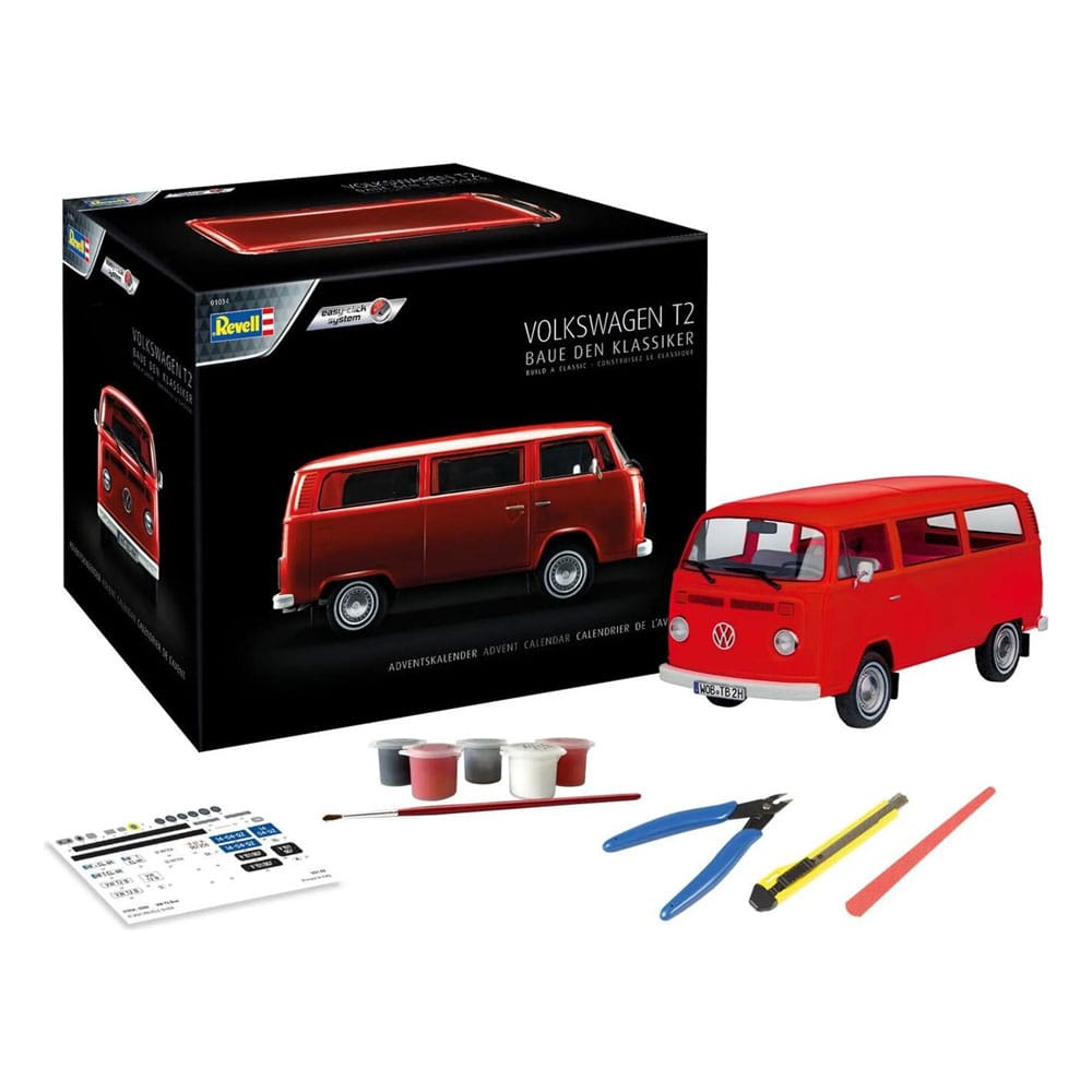 Iconic vehicle Advent Calendar VW T2 Bus 1/24 Model Kit 4009803010342