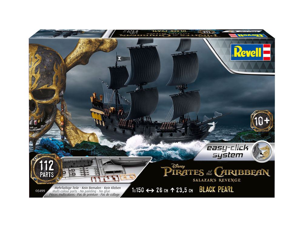 Pirates of the Caribbean Dead Men Tell No Tales Easy-Click Model Kit 1/150 Black Pearl 26 cm 4009803054995