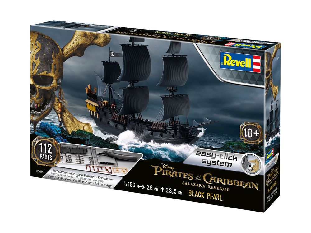 Pirates of the Caribbean Dead Men Tell No Tales Easy-Click Model Kit 1/150 Black Pearl 26 cm 4009803054995