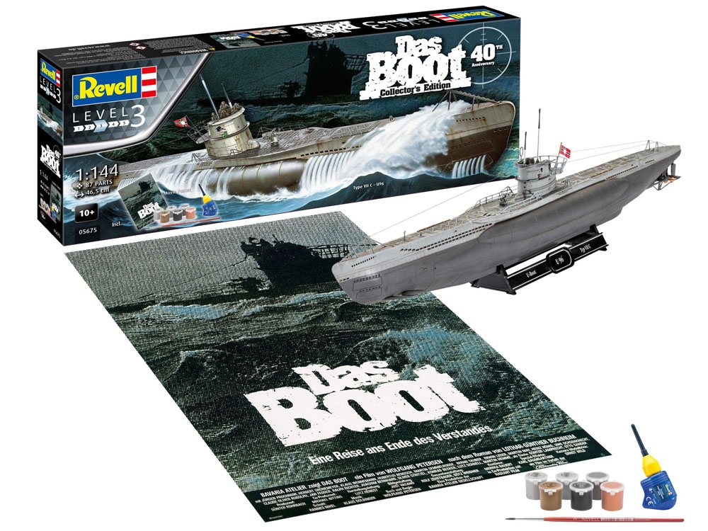 Das Boot Model Kit Gift Set 1/144 U-Boot U96 Typ VII C 40th Anniversary 46 cm 4009803056753