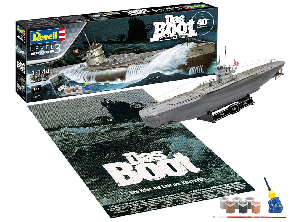 Das Boot Model Kit Gift Set 1/144 U-Boot U96 Typ VII C 40Th Anniversary 46 Cm - Amuzzi