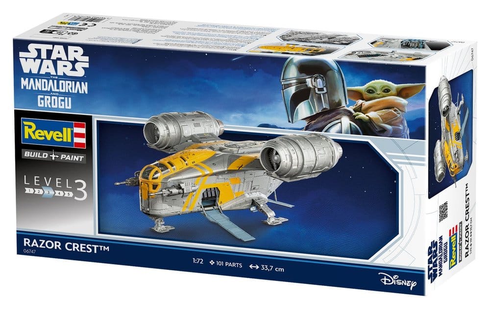Star Wars The Mandalorian and Grogu Revell Modellbausatz 1/72 Razor Crest 34 cmStar Wars The Mandalorian and Grogu Revell Model Kit 1/72 Razor Crest 34 cmStar Wars The Mandalorian and Grogu Revell maquette 1/72 Razor Crest 34 cmStar Wars The Mandalorian a 4009803067476