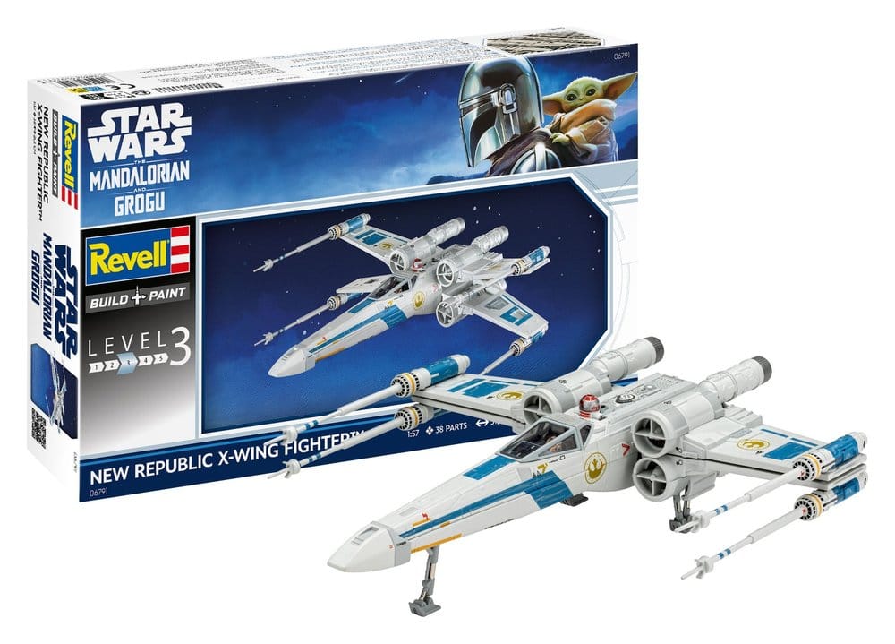 Star Wars The Mandalorian and Grogu Revell Modellbausatz 1/57 New Republic X-Wing Fighter 22 cmStar Wars The Mandalorian and Grogu Revell Model Kit 1/57 New Republic X-Wing Fighter 22 cmStar Wars The Mandalorian and Grogu Revell maquette 1/57 New Republic 4009803067919