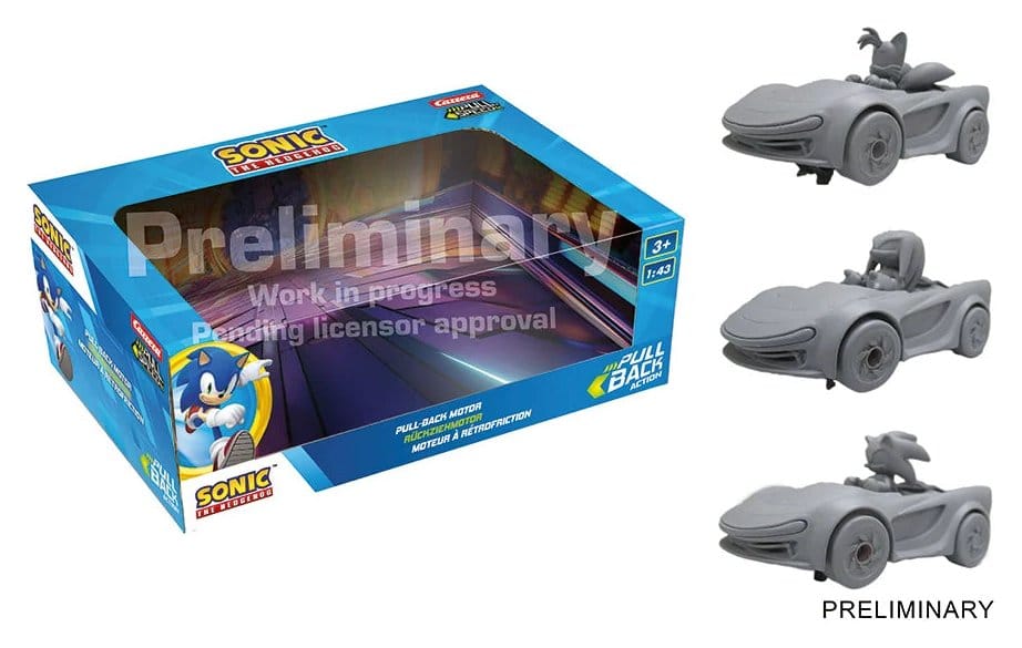 Sonic the Hedgehog Pull & Speed Pull-back car Sonic Racing CrossWorlds - Pack of 3 9003150161660