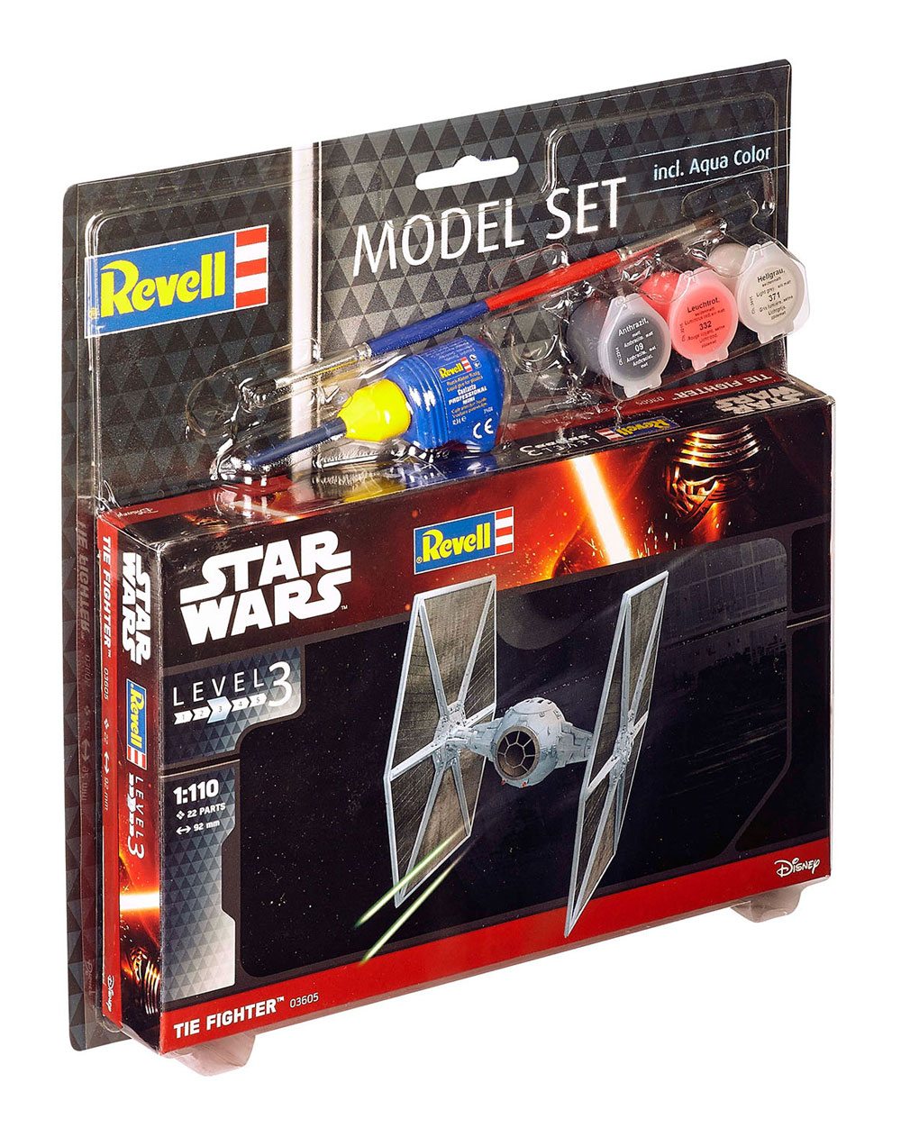 Star Wars Model Kit 1/110 Model Set TIE Fighter 9 Cm - Amuzzi