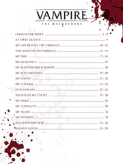 Vampire: The Masquerade 5th Edition RPG Journal Expanded Character Sheet Journal *Englische Version* 9781957311036