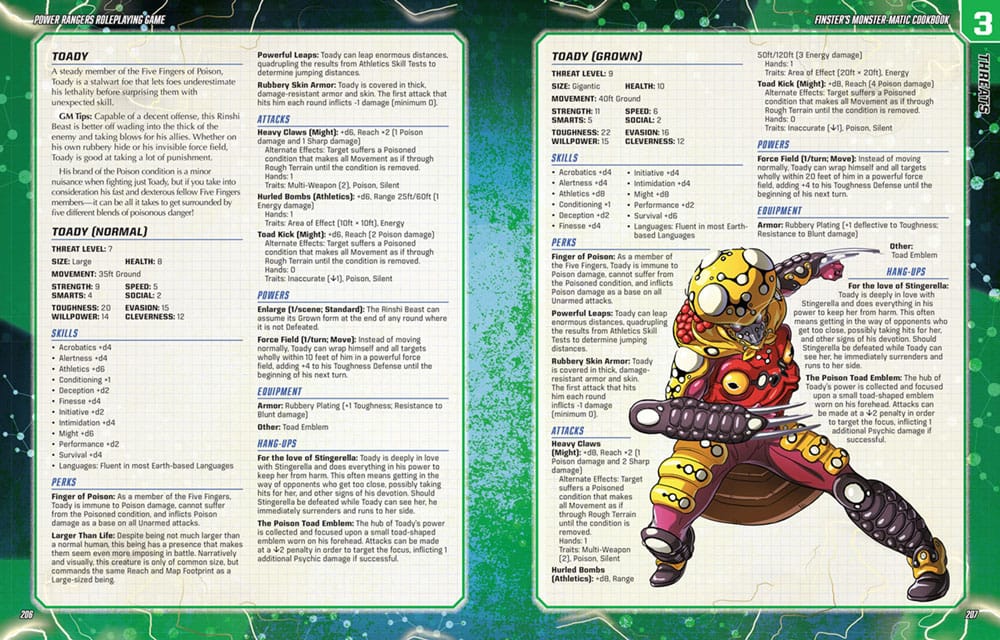Power Rangers RPG book Finster's Monster-Matic Cookbook Sourcebook *Englische Version* 9781957311340