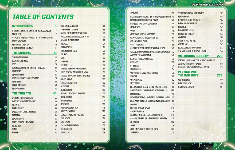Power Rangers RPG book Finster's Monster-Matic Cookbook Sourcebook *Englische Version* 9781957311340