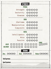 Werewolf: The Apocalypse 5th Edition RPG Journal Expanded Character Sheet Journal *Englische Version* 9781957311449