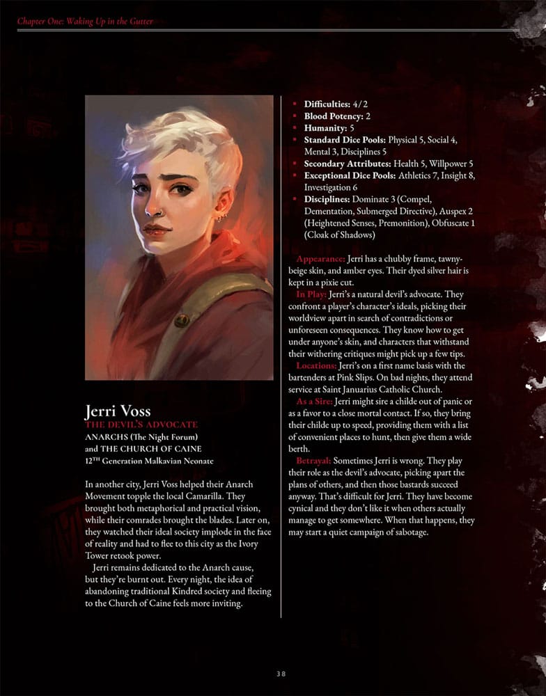 Vampire: The Masquerade 5th Edition RPG book The Crimson Gutter Chronicle Book *Englische Version* 9781957311463