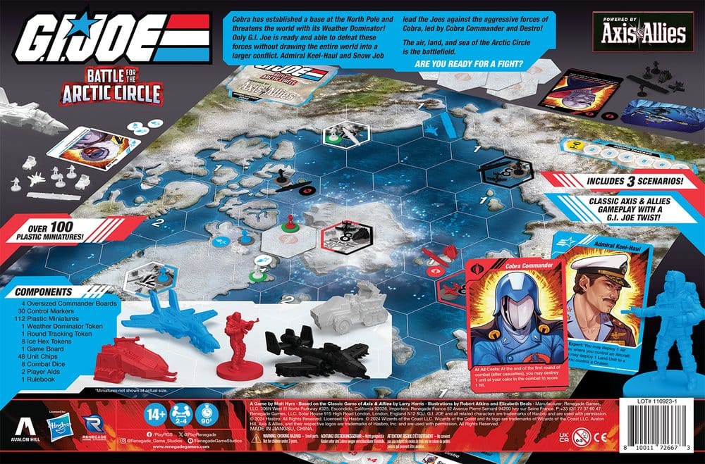 G.I. Joe board game Battle for the Arctic Circle powered by Axis & Allies *English Version* 0810011726673