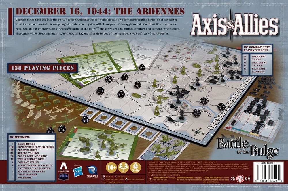 Avalon Hill board game Axis & Allies: Battle of the Bulge *English Version* 0810011727298