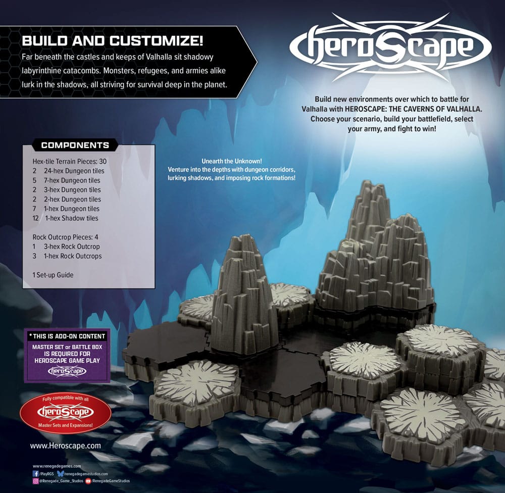 Heroscape Terrain Expansion The Caverns of Valhalla  *English Version* 0810011728844